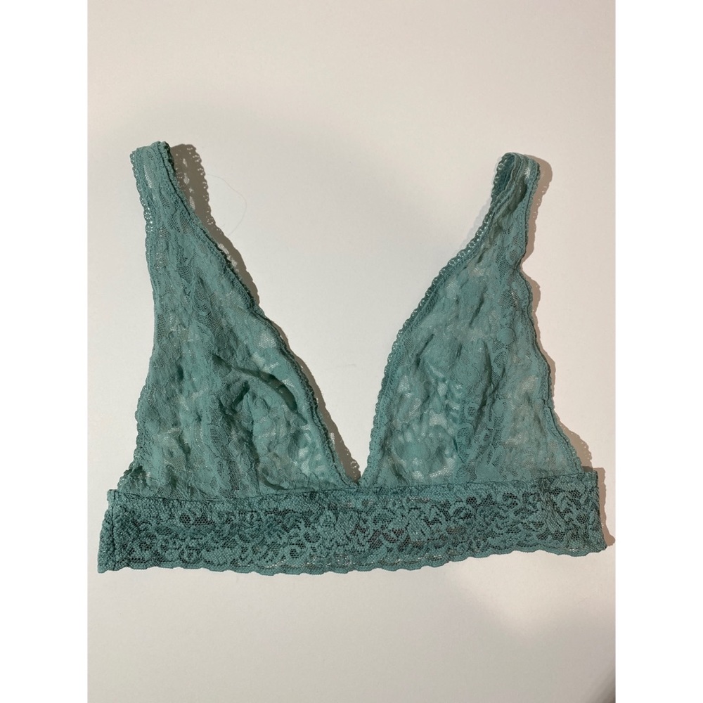 Victorias secret sheer lace blue bralette small